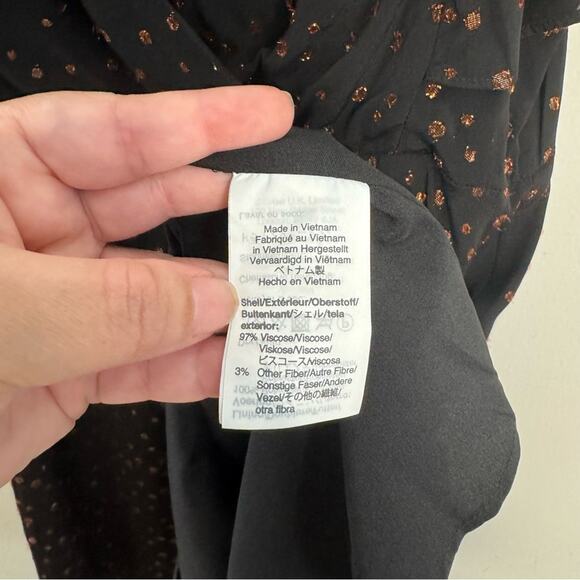 Madewell Cape Sleeve Mini Dress in Metallic Dots - Picture 7 of 8